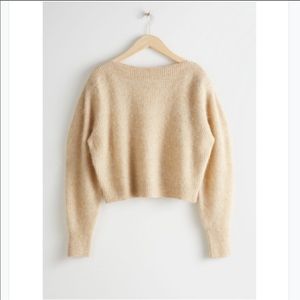 & Other Stories Wool Blend Boat Neck Sweater
